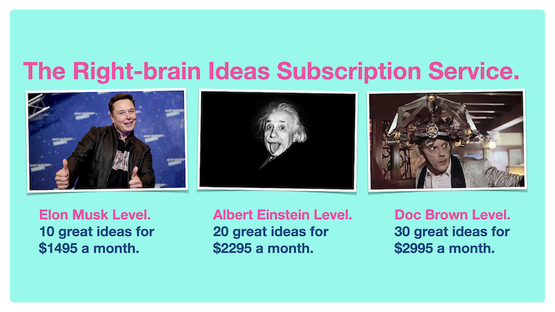 Adman Alex Wadelton launches ‘The Right-brain Ideas Subscription Service’: Big thinking and big ideas, with a small price tag