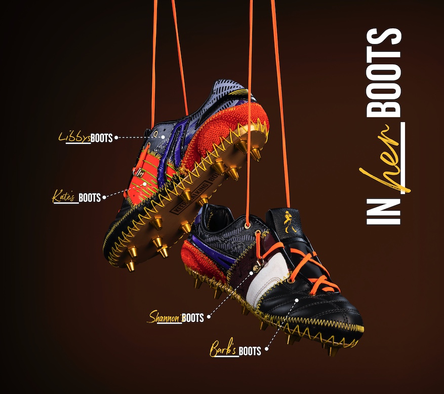 Johnnie Walker champions strides made in AFLW with boots made from past trailblazers in new campaign via Leo Burnett Australia
