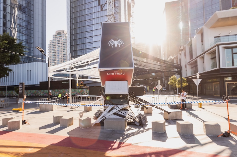 PlayStation Australia celebrates launch of Marvel’s Spider-Man 2 with ‘The Spectacular Save’ stunt on Sydney Harbour via Akcelo