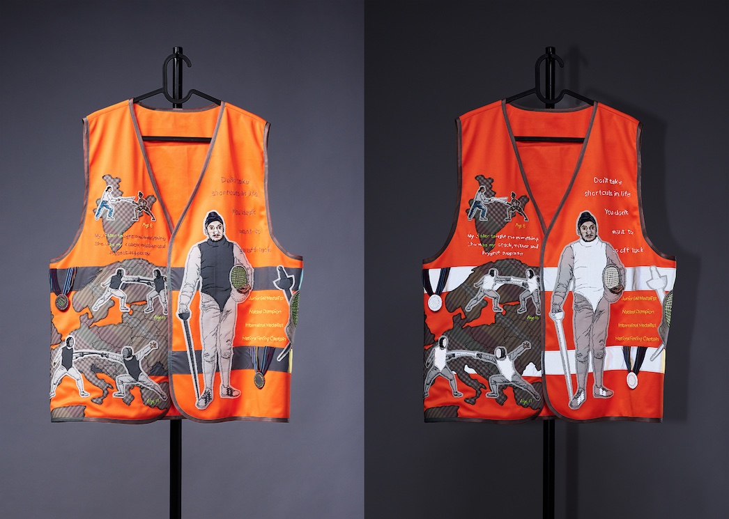Textile artists rethink safety vests to help fight transport worker abuse in new campaign for Dept. of Transport + Planning via Clemenger BBDO