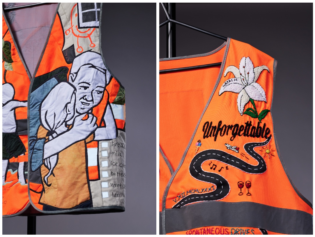 Textile artists rethink safety vests to help fight transport worker abuse in new campaign for Dept. of Transport + Planning via Clemenger BBDO