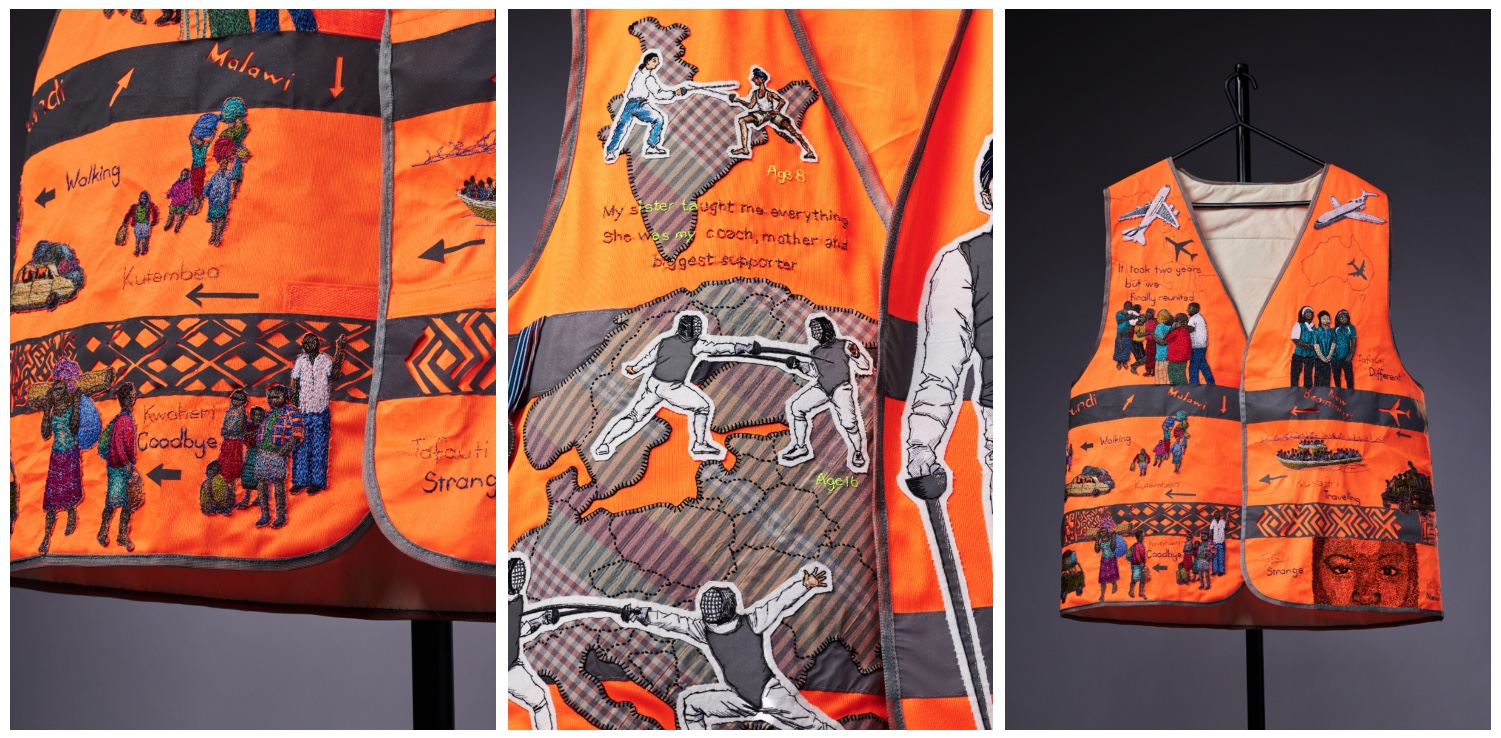 Textile artists rethink safety vests to help fight transport worker abuse in new campaign for Dept. of Transport + Planning via Clemenger BBDO