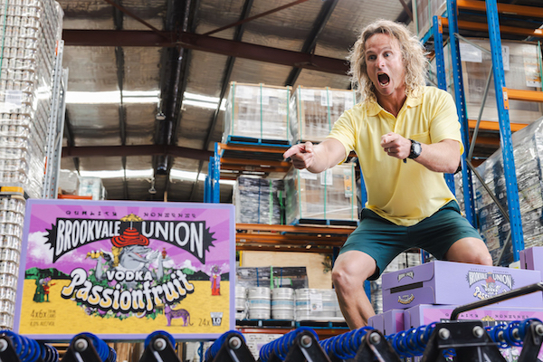 Dean Boxall lends his passion to boxing boxes of new Brookvale Union Vodka Passionfruit in new campaign via Clemenger BBDO