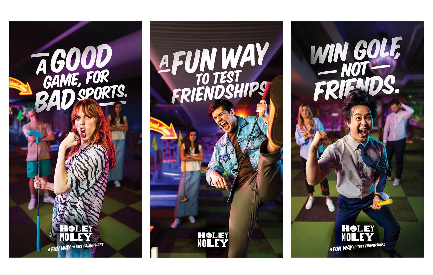 Holey Moley launches ‘Fun Way To Test Friendships’ campaign via Dentsu Creative