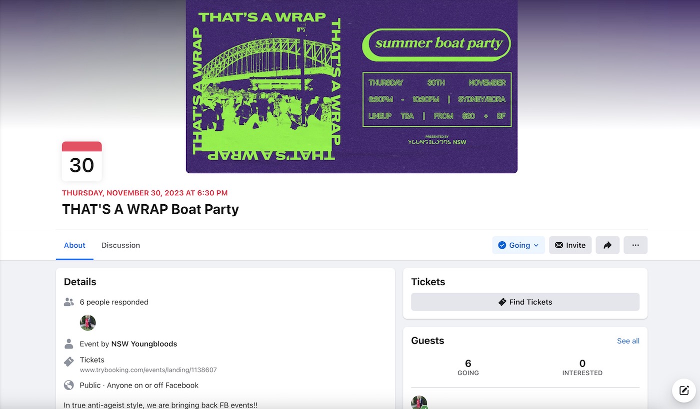 Youngbloods relaunches Facebook to invite the whole industry to ‘That’s a Wrap’ Boat Party