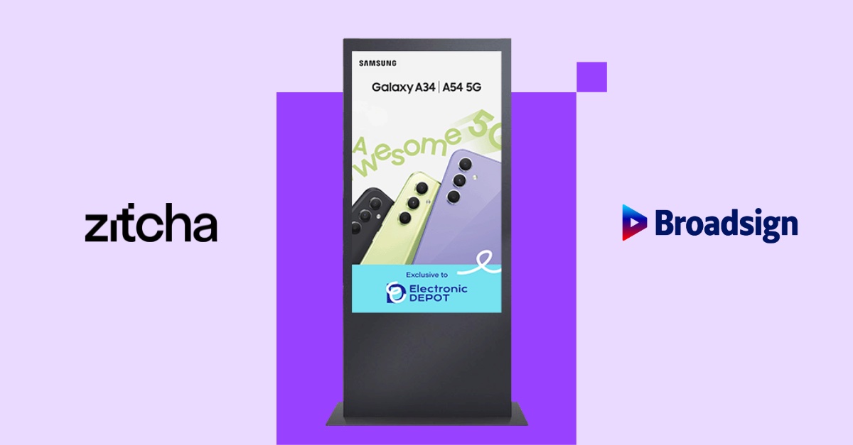 Zitcha and Broadsign partner to drive global in-store retail media market