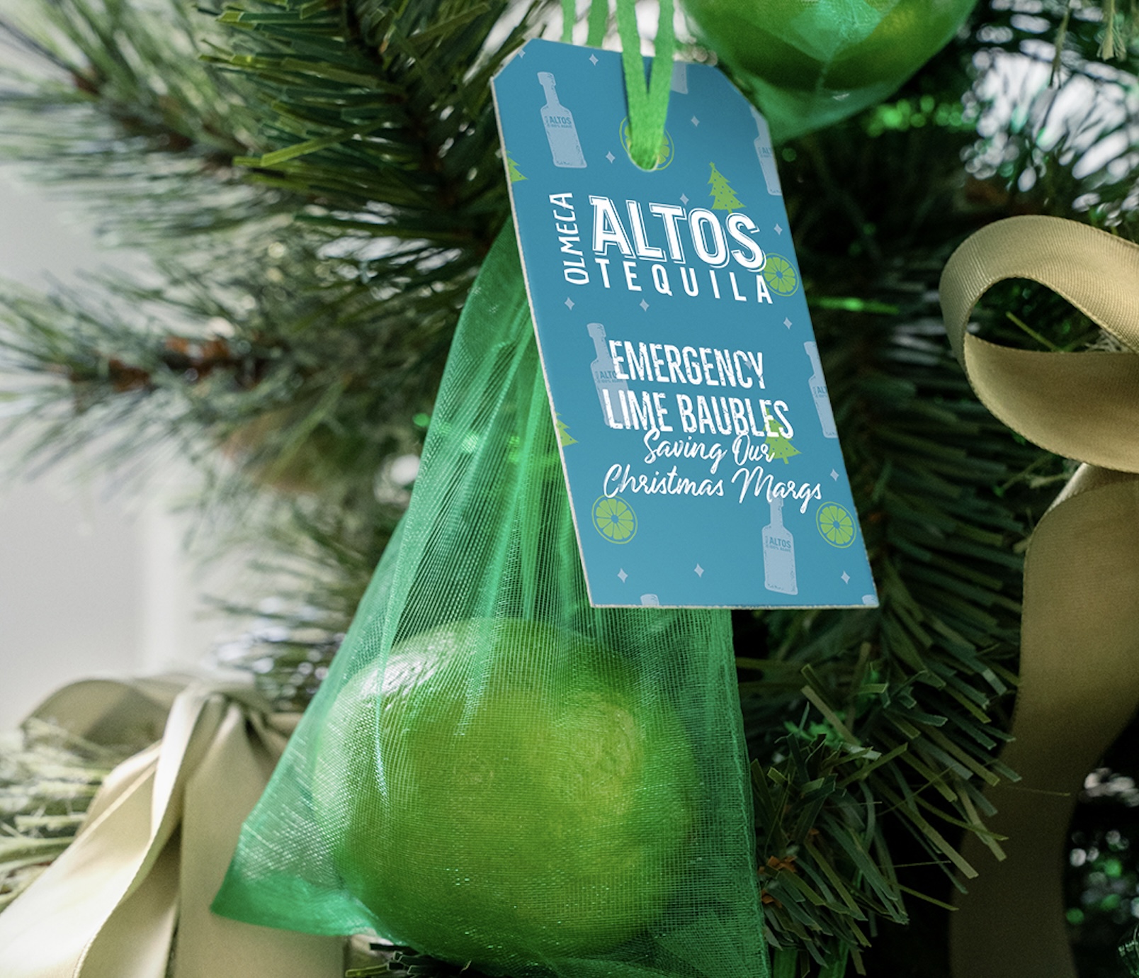 Altos Tequila ‘saves’ Chrissy with Emergency Lime Baubles for your margs in new work via Emotive