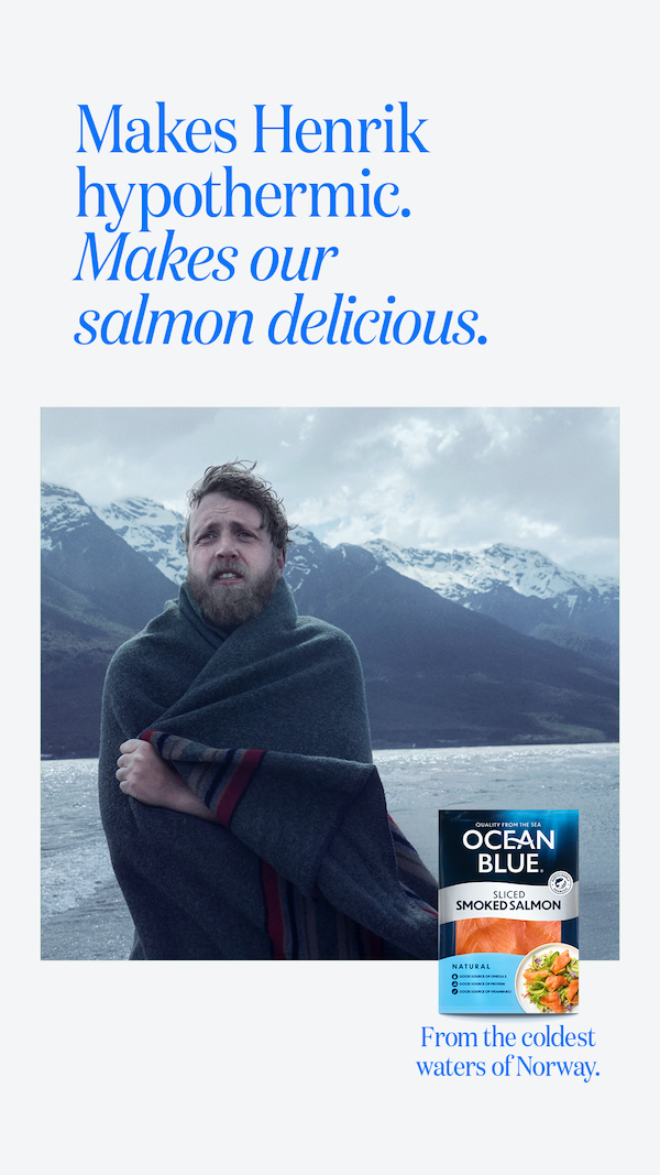 Ocean Blue launches new OOH campaign ‘From the coldest waters of Norway’ via SICKDOGWOLFMAN