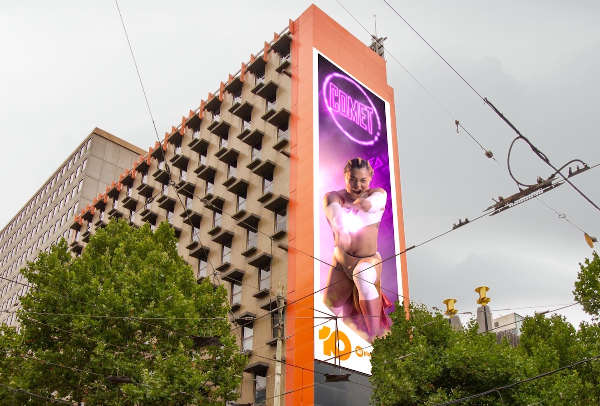 Gladiators takes over all Eastern Seaboard 3D Anamorphic sites in new work via Cutting Edge