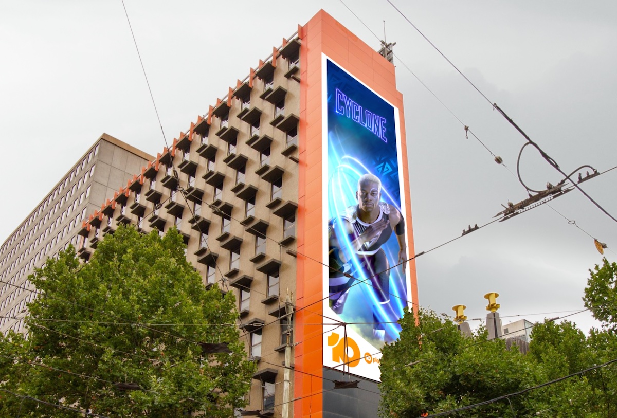 Gladiators takes over all Eastern Seaboard 3D Anamorphic sites in new work via Cutting Edge