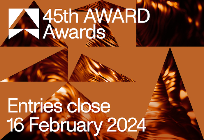 45th AWARD Awards deadline: Enter before 5pm today Friday 16 February to avoid 15% late fee