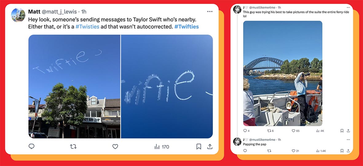 “Twifties” takes to the skies in Twisties tribute to Taylor Swift via VaynerMedia