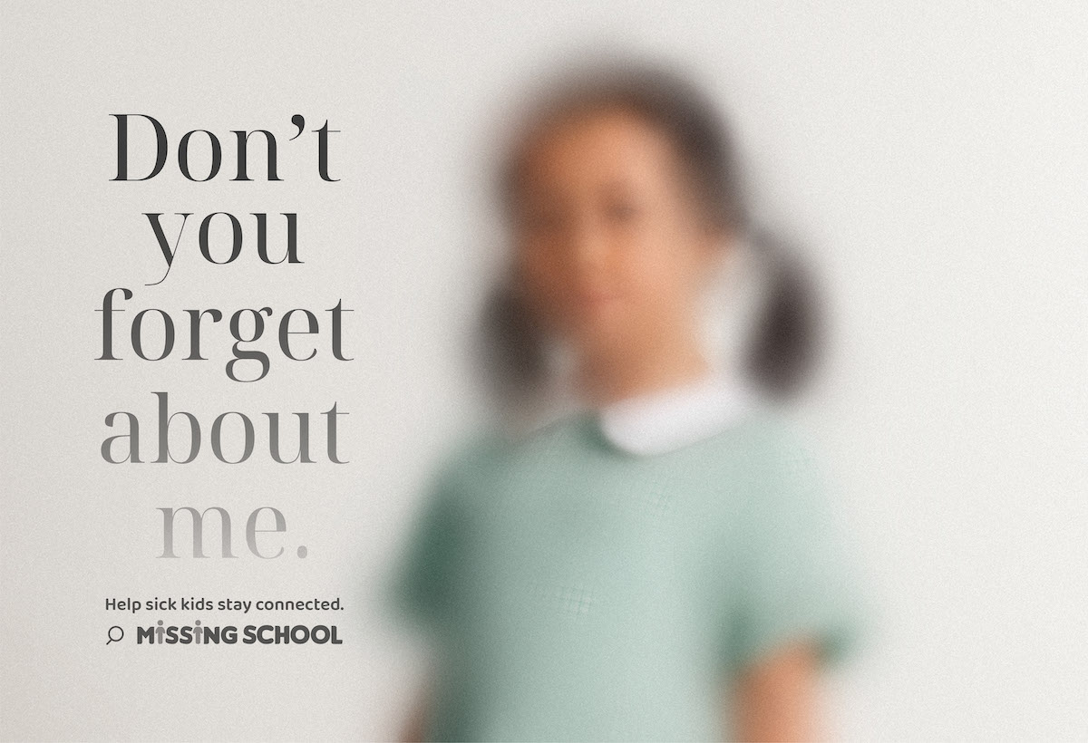 Cocogun, UnLtd + Zenith extend MissingSchool’s ‘Don’t You Forget About Me’ campaign, focussing on the 1.2 million kids at risk of school isolation