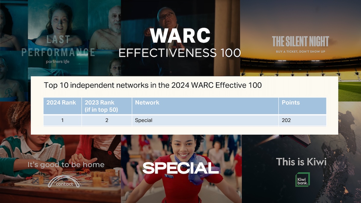 Special ranked most effective independent network in the world in the WARC Effective 100