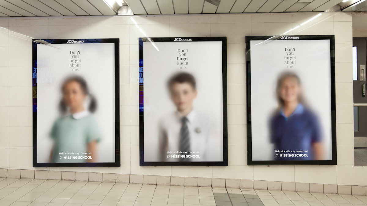 Cocogun, UnLtd + Zenith extend MissingSchool’s ‘Don’t You Forget About Me’ campaign, focussing on the 1.2 million kids at risk of school isolation
