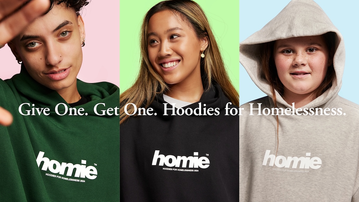 HoMie and Champion reverse retail norms with new ‘Give One. Get One’ campaign supporting youth homelessness via Town Square