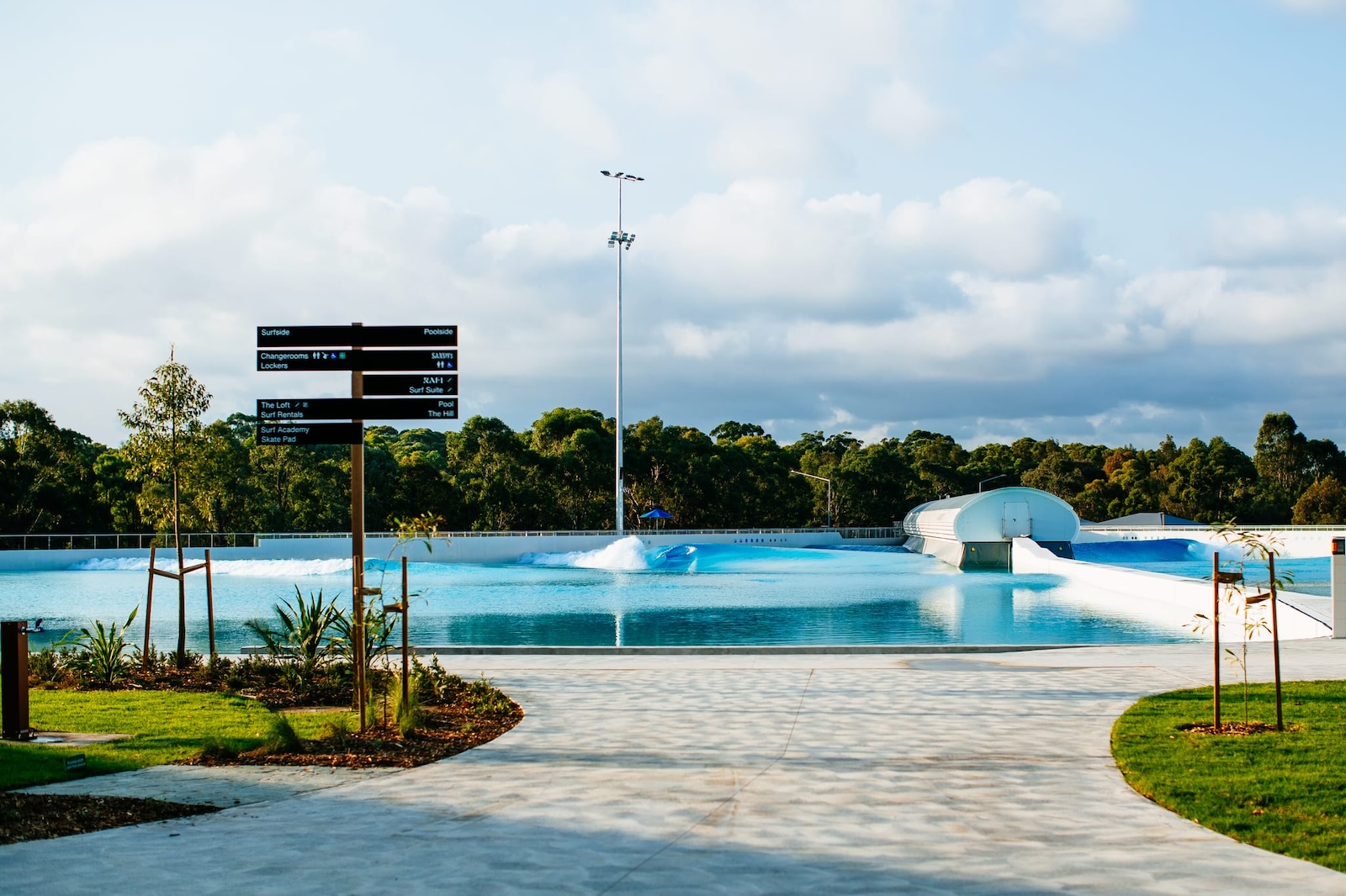 Enigma delivers bespoke wayfinding + signage for URBNSURF – Sydney’s new purpose-built surf park