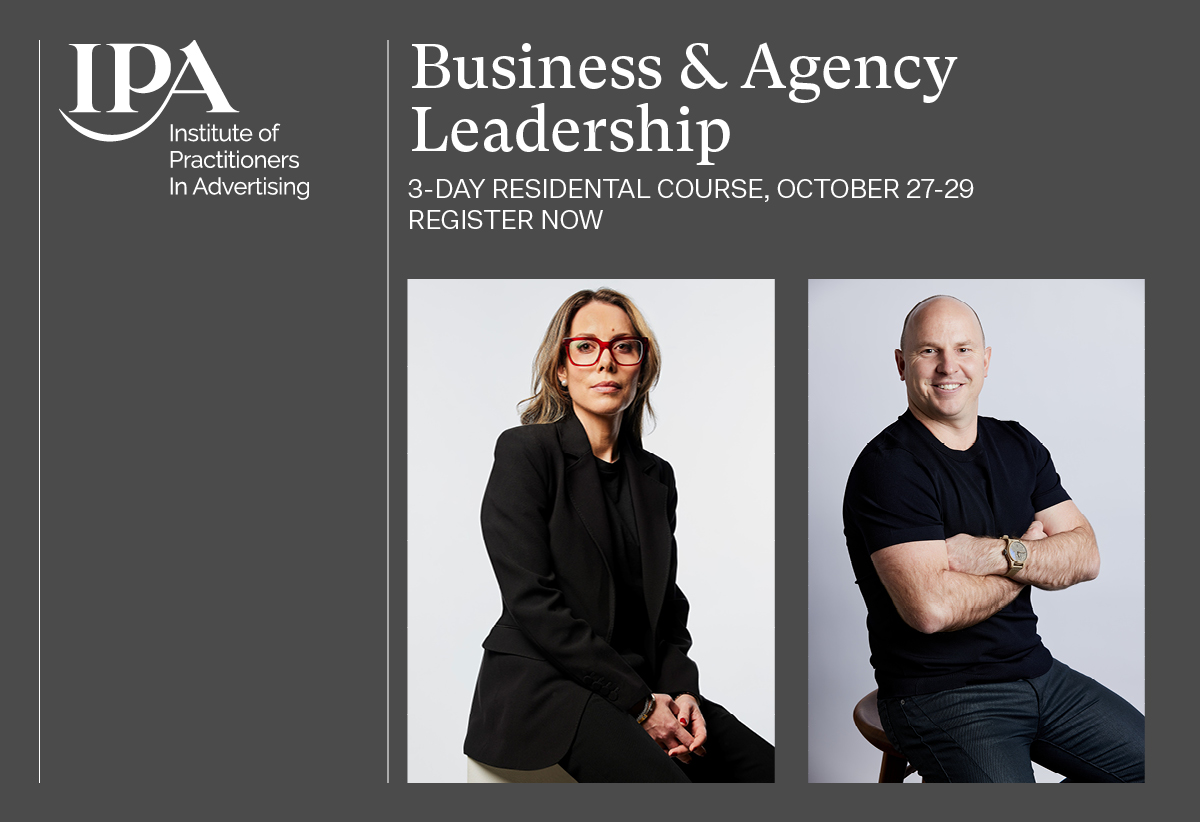 Kirsty Muddle and Chris Howatson to chair 2024 IPA Business & Agency Leadership course held at QT Melbourne, October 27 – 29