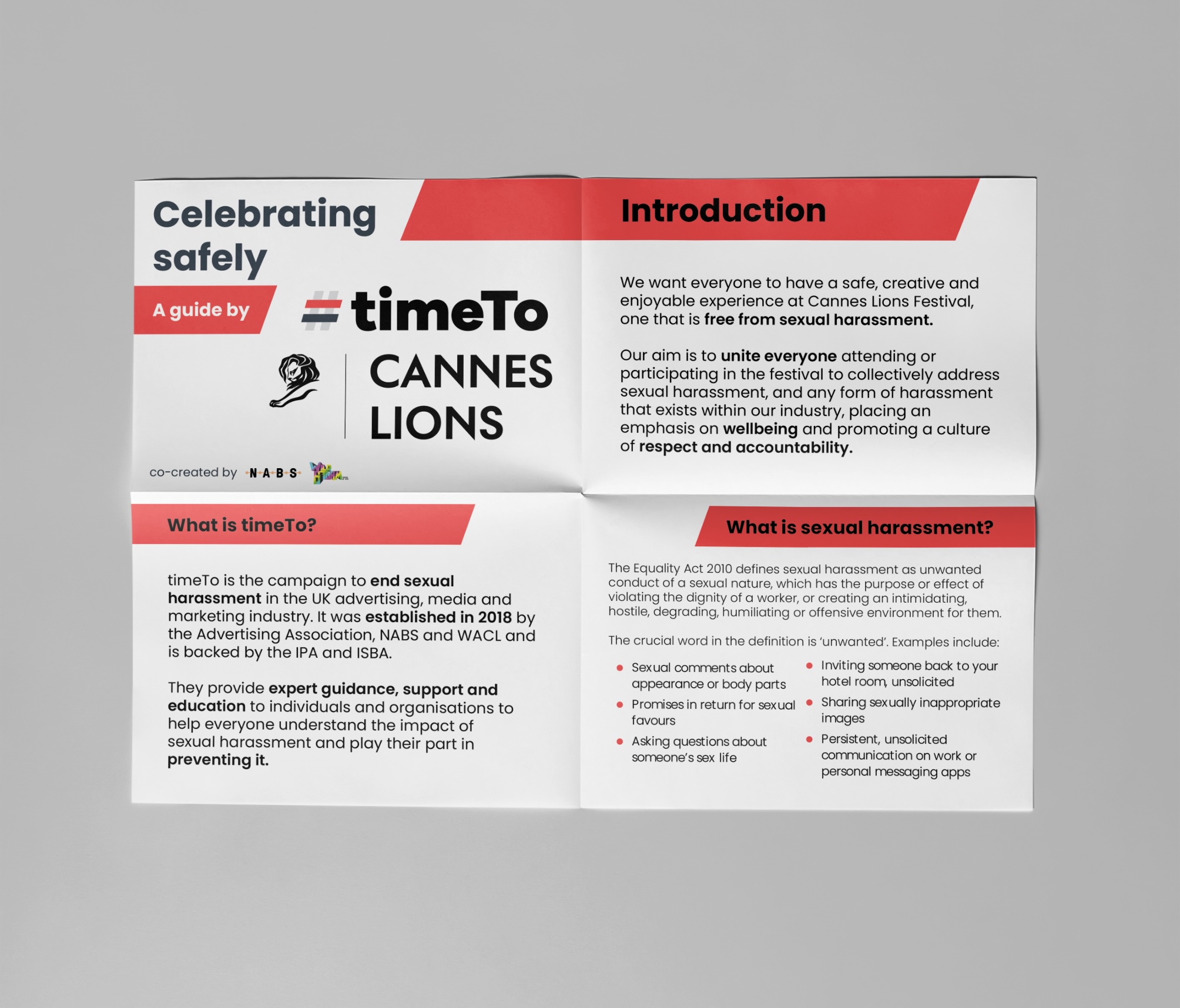 Cannes Lions and timeTo launch campaign and guide to tackle sexual harassment at festival