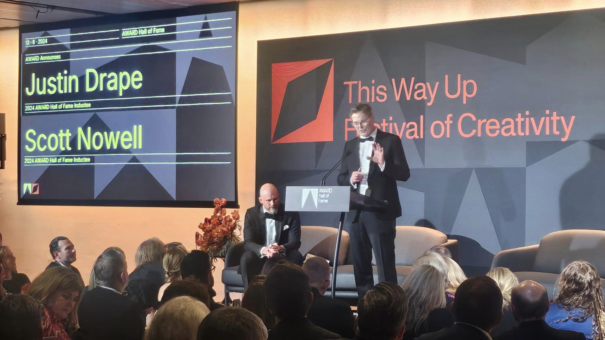 The Monkeys co-founders Scott Nowell and Justin Drape and Filmgraphics EP Anna Fawcett inducted into prestigious AWARD Hall of Fame