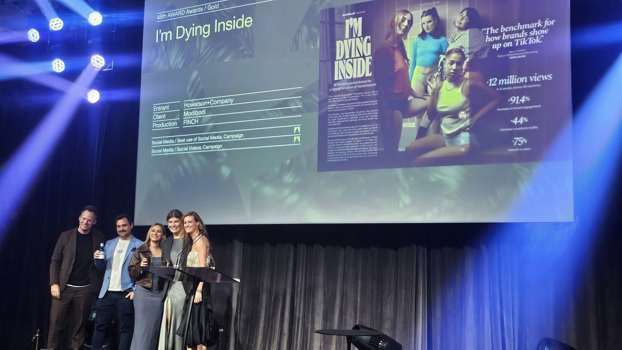 The Monkeys Sydney crowned Individual Agency of the Year at the 45th annual AWARD Awards; The Monkeys named Network of the Year; Revolver takes out Production Company of the Year title