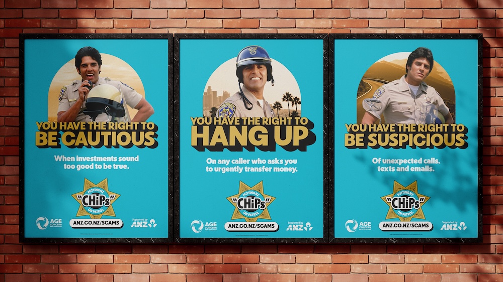 Iconic 80’s TV show ‘CHiPs’ is back encouraging older New Zealanders to get ‘on patrol’ in new anti-scams campaign via TBWA\New Zealand