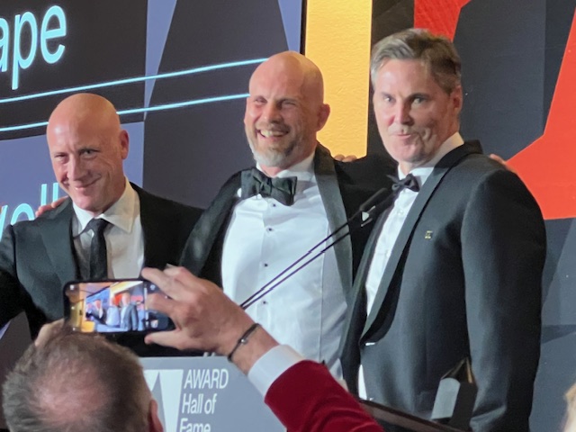 The Monkeys co-founders Scott Nowell and Justin Drape and Filmgraphics EP Anna Fawcett inducted into prestigious AWARD Hall of Fame