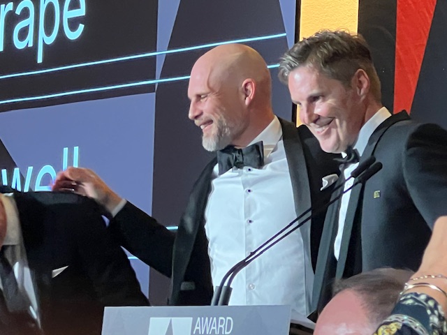 The Monkeys co-founders Scott Nowell and Justin Drape and Filmgraphics EP Anna Fawcett inducted into prestigious AWARD Hall of Fame