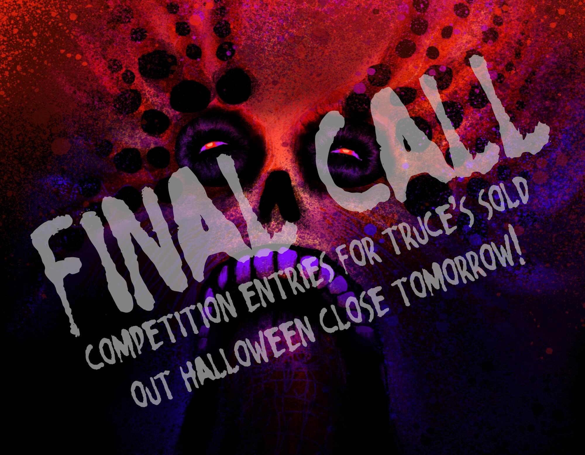 Reminder: Entries for the Truce Halloween competition close today, Wednesday Sept 25