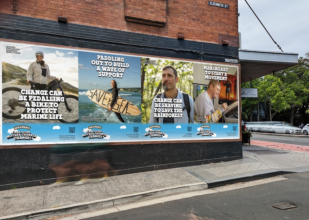 Ben & Jerry’s empowers Aussies to ‘Make Some Motherchunkin’ Change’ in new campaign via Clemenger BBDO, FORWARD, Mindshare + MADE:THIS