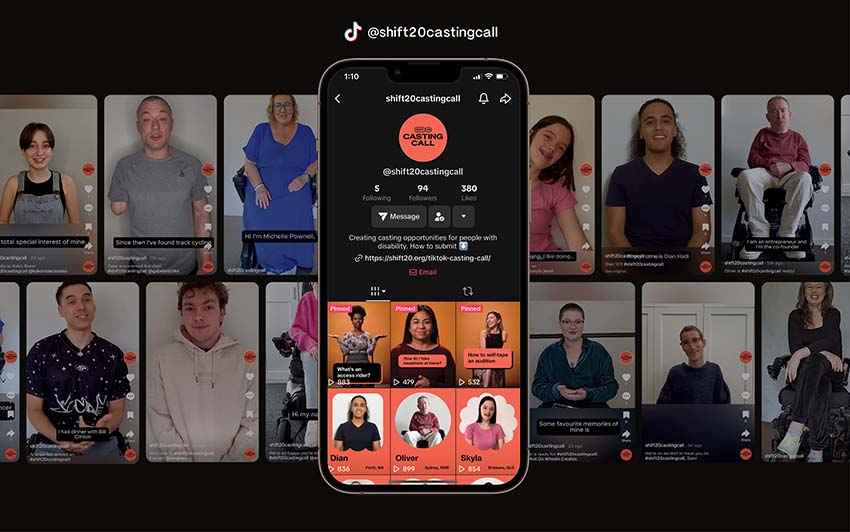 The Shift 20 Initiative launches world-first casting channel on TikTok via Special and PHD making talent with disability accessible