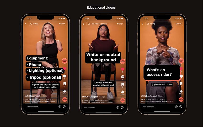 The Shift 20 Initiative launches world-first casting channel on TikTok via Special and PHD making talent with disability accessible