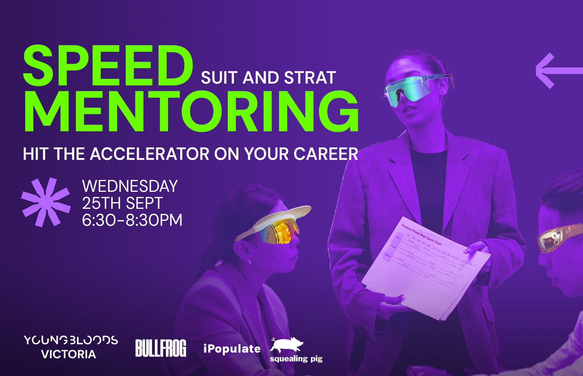 Propel your career at Youngbloods VIC Suit & Strat Speed Mentoring night this Wed, 25 Sept