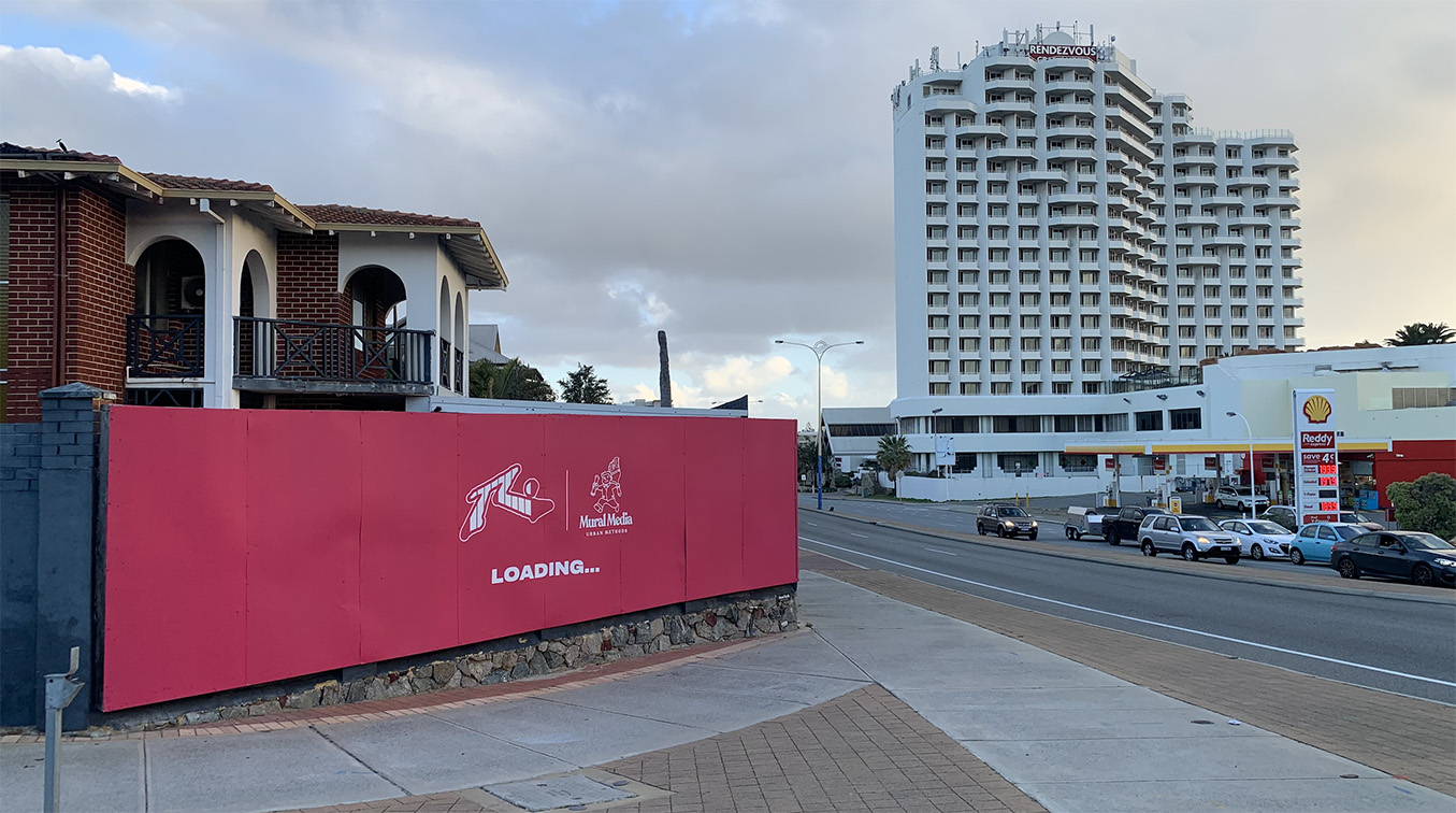Mural Media creates an evolving mural along WA’s surf coastline for Rusty Australia