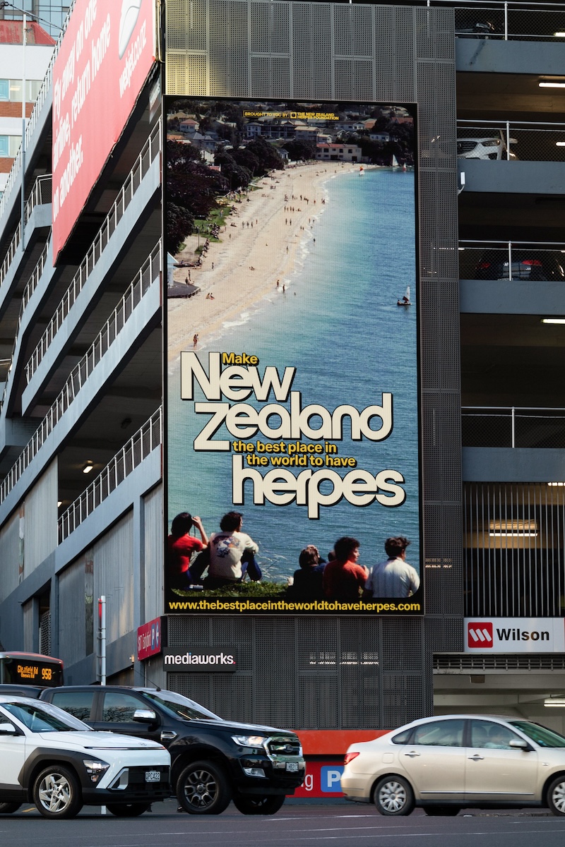 NZHF challenges the nation to become the best place in the world to have herpes in new behaviour-change campaign via Motion Sickness