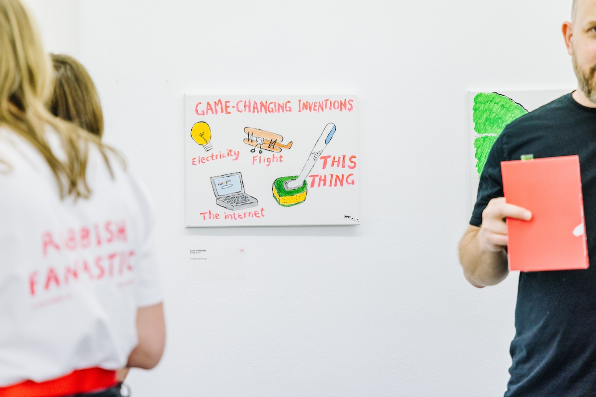 ‘That’s Not Art, It’s Just a Bunch of Cocks and Puns’: Cocogun creative partner Ant Melder showcases art at ‘Rubbish Fantastic’ exhibition