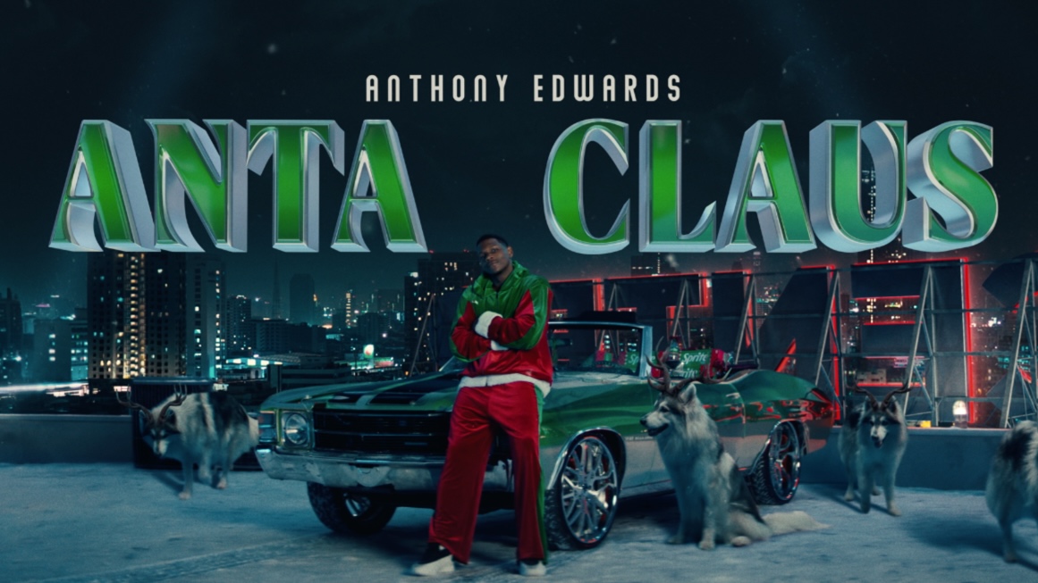 Basketball star Anthony Edwards swaps sleigh for a drop-top sports car and Santa’s reindeer in new ‘Anta Claus’ campaign for Sprite
