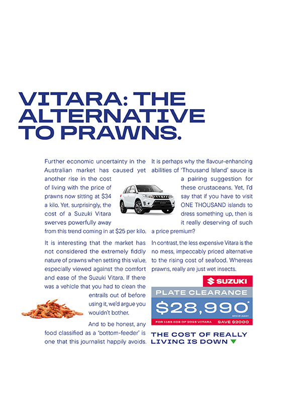 Introducing The Suzuki Index: Suzuki sell cars by the kilo in first campaign via ATime&Place