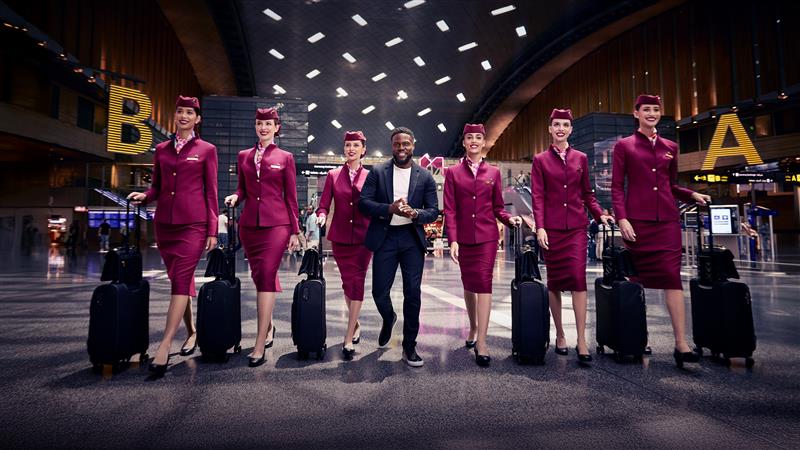 Qatar Airways launches its new in-flight safety video with Hollywood comedy at the ‘hart’