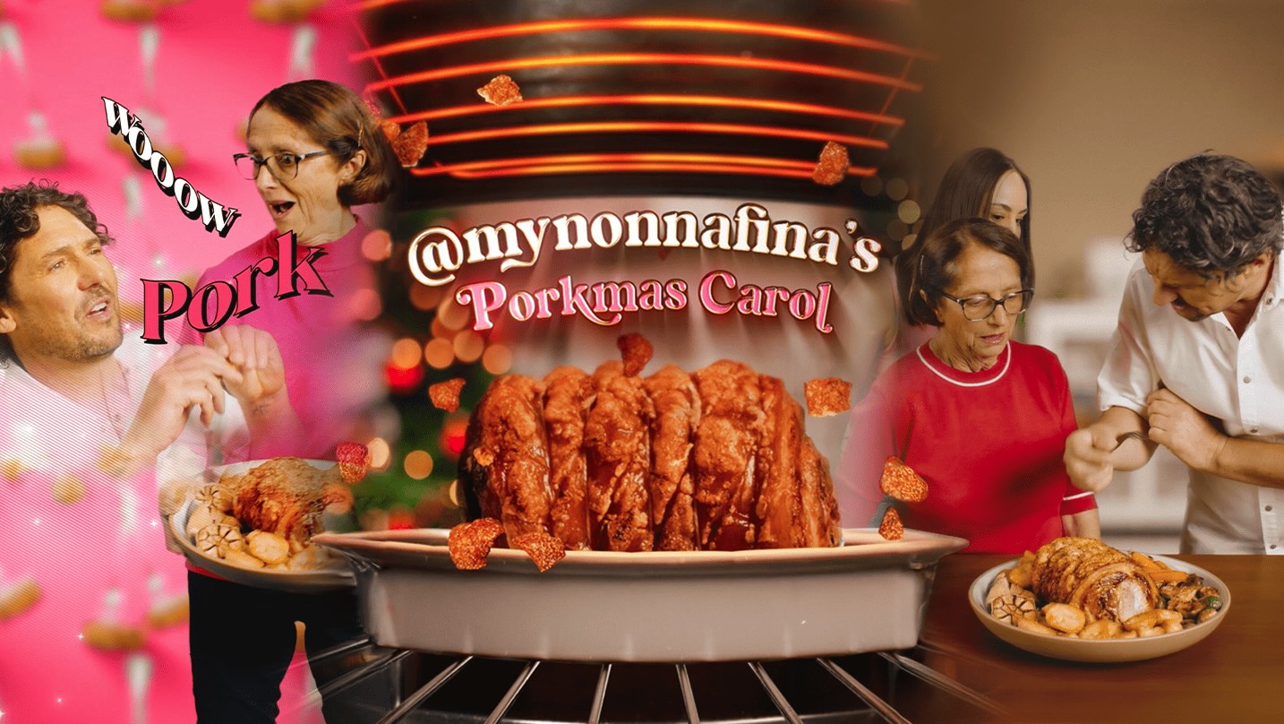 Chef Colin Fassnidge and My Nonna Fina bring the crackling this Christmas in new social campaign for Australian Pork via Hello Social