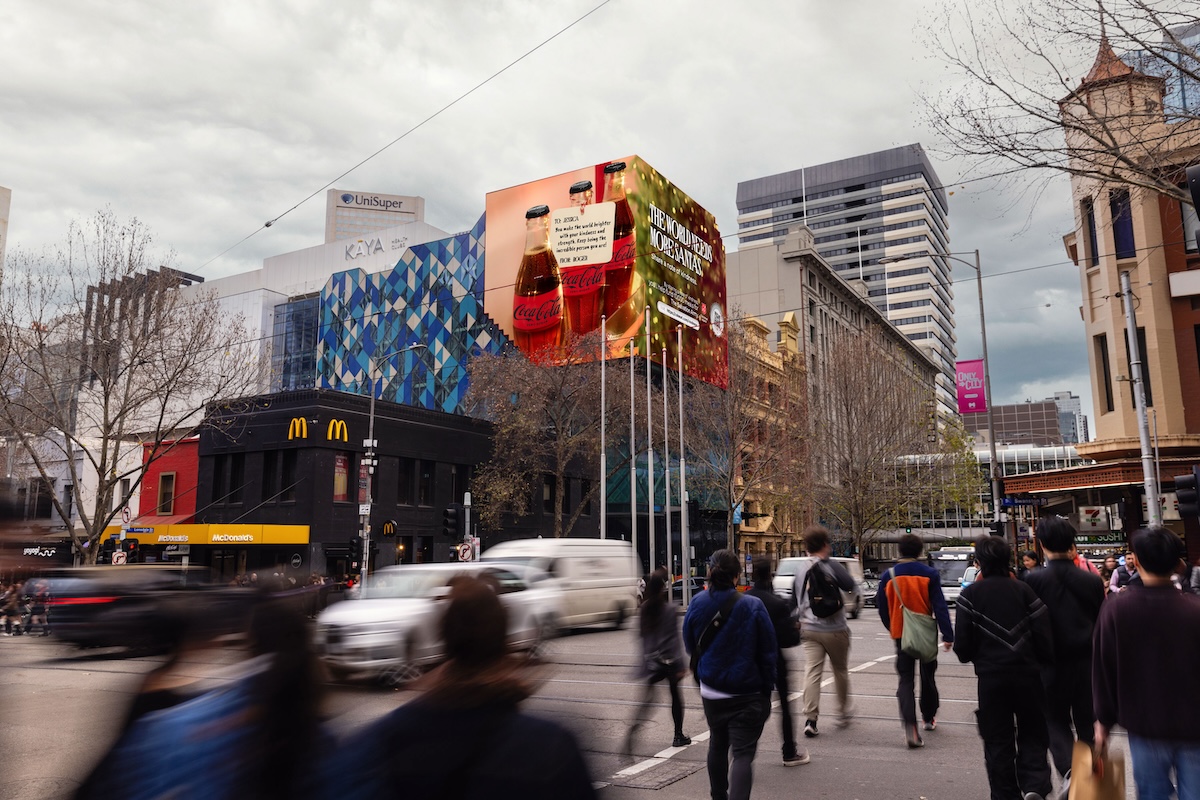 Coca-Cola brings kindness to Melbourne’s biggest billboard to support The Salvation Army