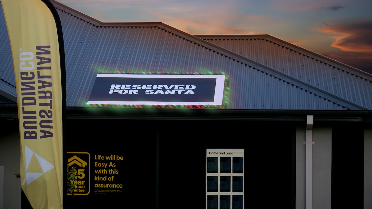 Santa’s got a new rooftop reservation, thanks to Australian Building Co. and Hook Creative Studio
