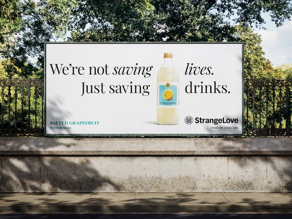StrangeLove Beverage Co. unveils new ‘Drinks for drinks’ sake’ brand campaign via Today the Brave