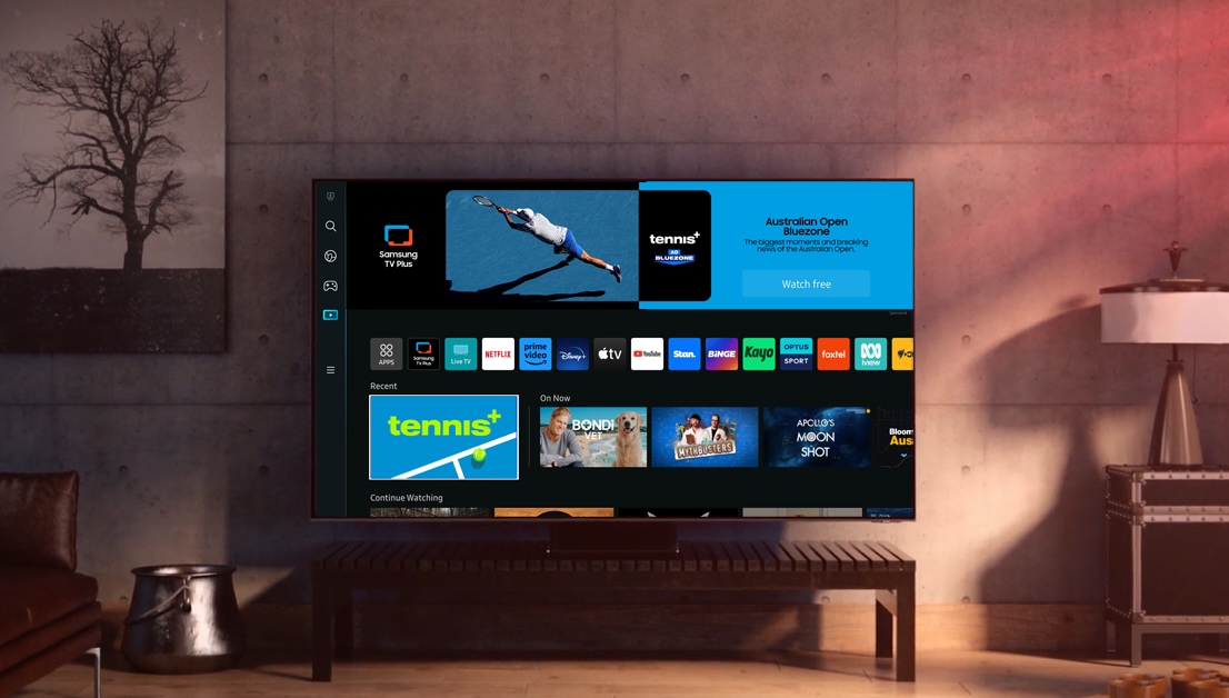 Tennis Australia launches worldwide FAST channel Tennis+ on Samsung TV Plus