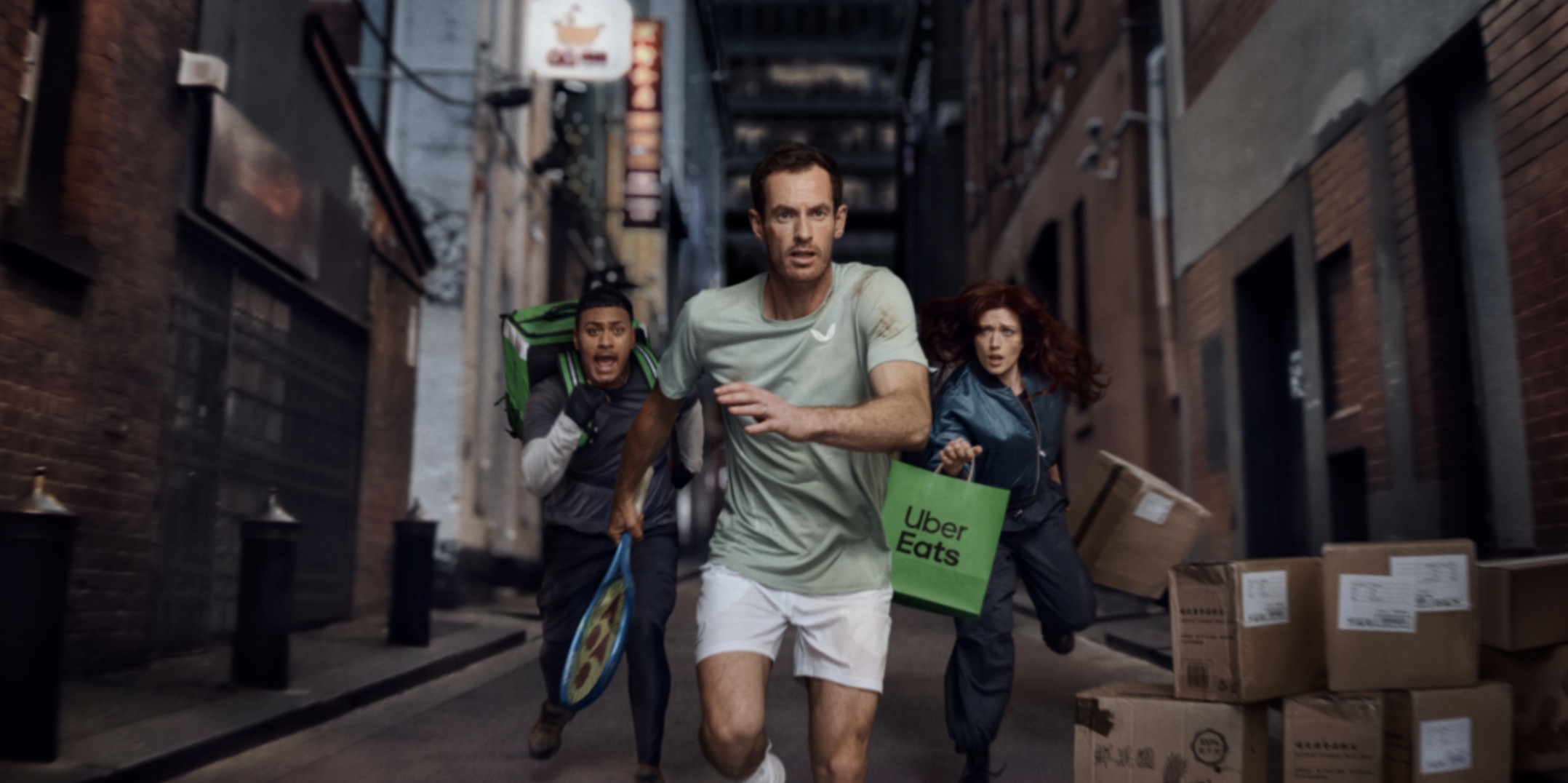 Tennis legend Andy Murray races through Melbourne in latest Uber Eats campaign