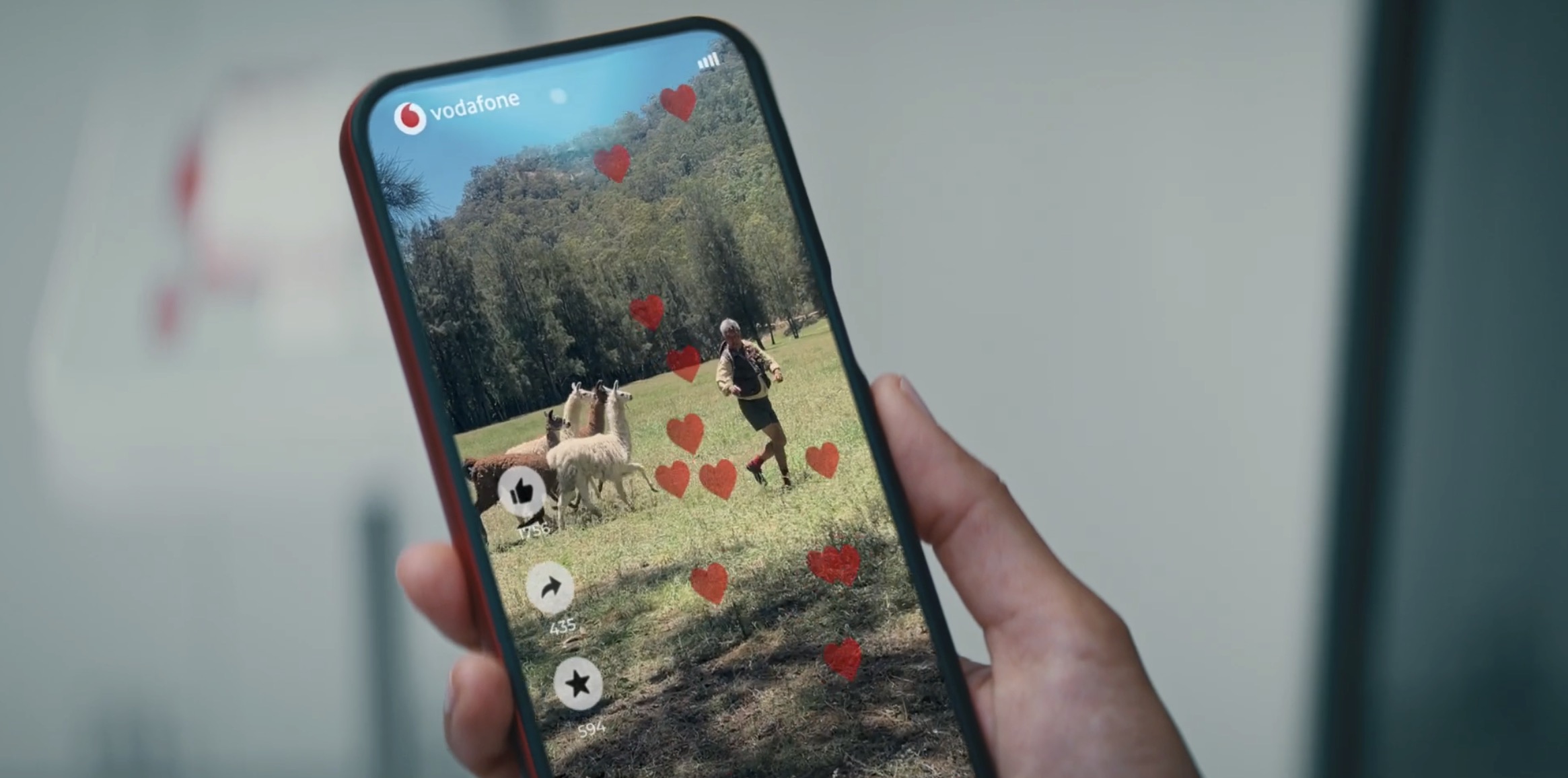 Vodafone pushes the big red button on double coverage in new brand campaign via Thinkerbell
