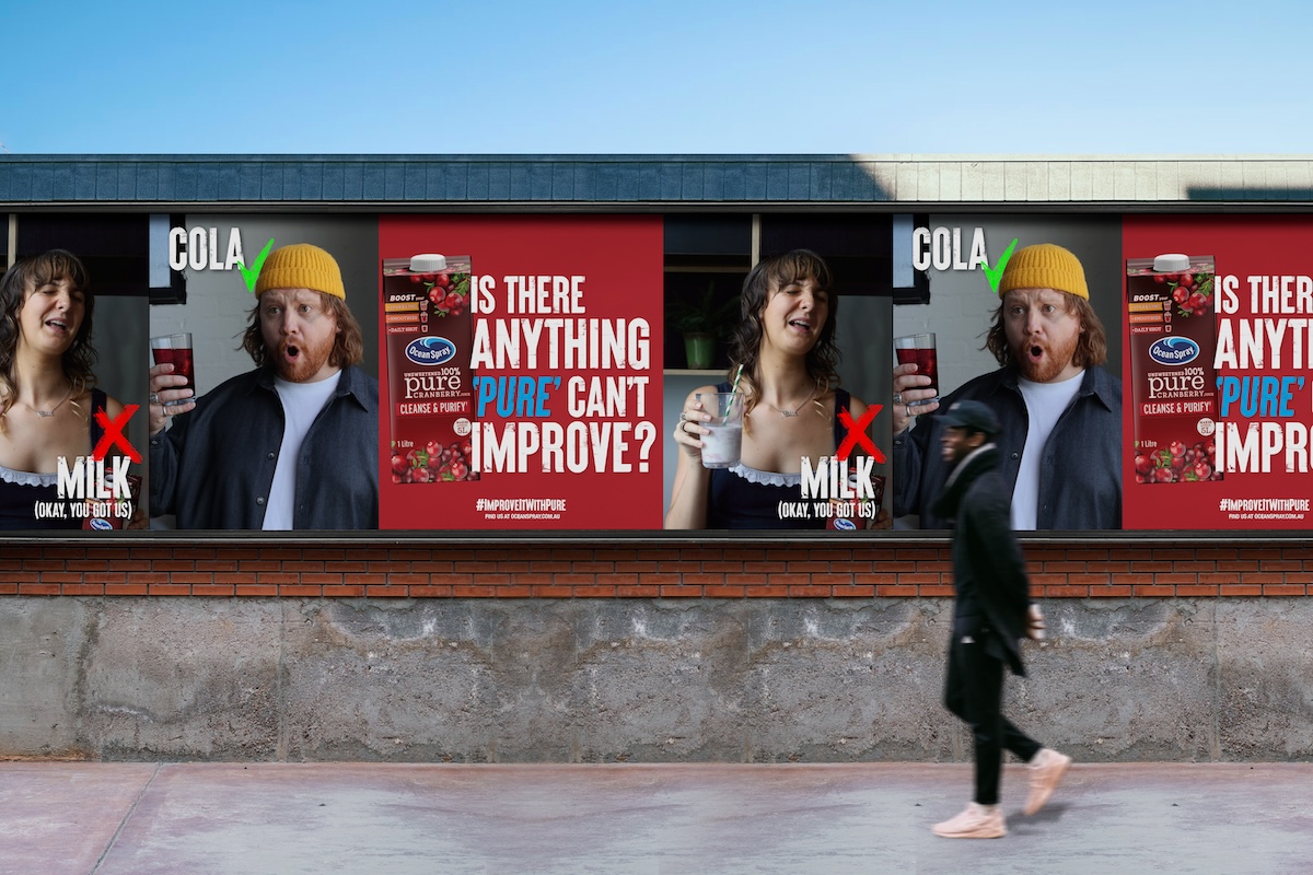 Ocean Spray asks Aussies “Is There Anything PURE Can’t Improve?” in bold interactive campaign via The Reactor, Greenpoint and Media Words