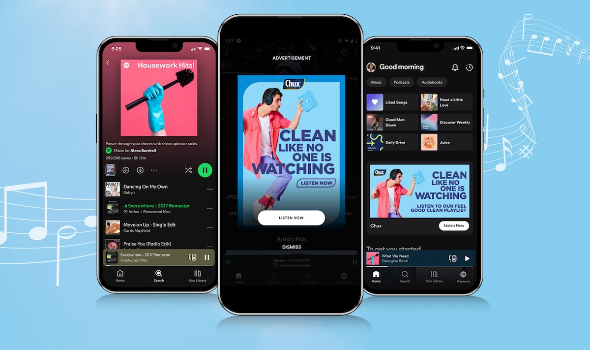 Chux and Spotify put feel-good vibes back into cleaning in new campaign via Connecting Plots