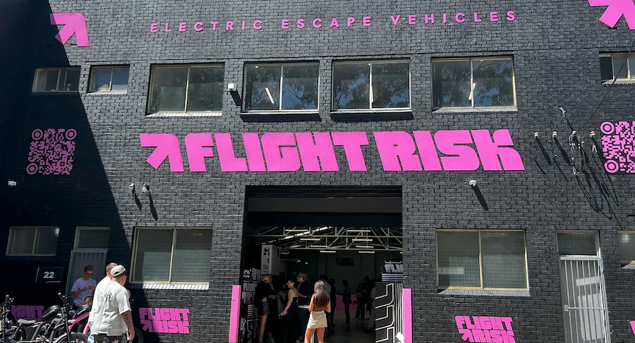 Bureau of Everything unveils branding for new Electric Escape Vehicles: Flight Risk