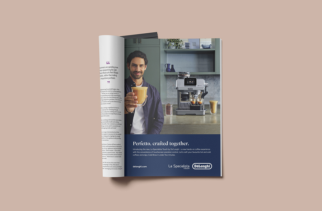 De’Longhi launches new global campaign for La Specialista Touch via Focus Creative